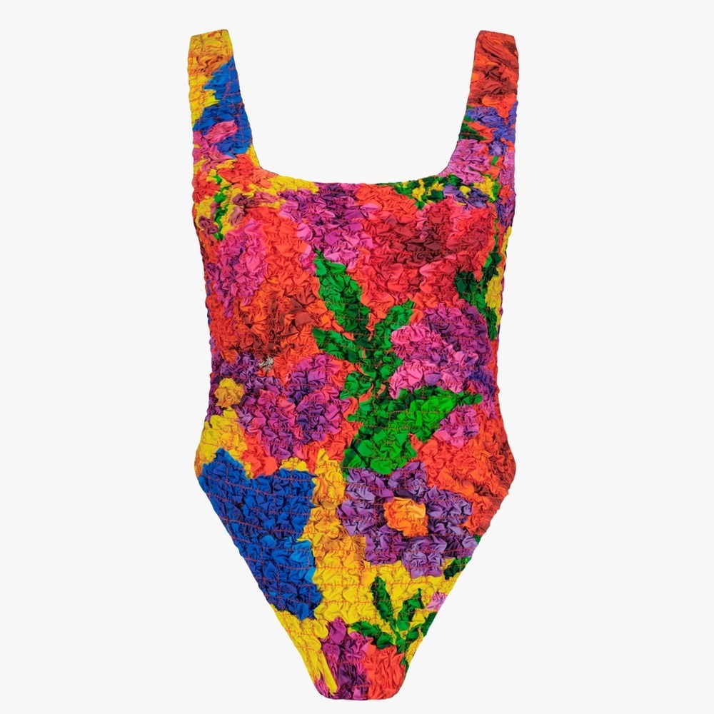 Mara Hoffman Multicolor Floral Textured Bodysuit - Picture 2 of 10